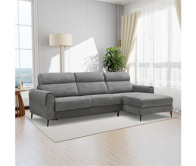 Chaise longue con cama ELIA Gris