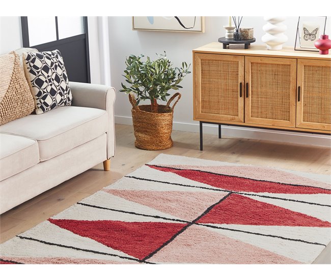Beliani Alfombra de pelo corto PURNIA 140x200 Beige
