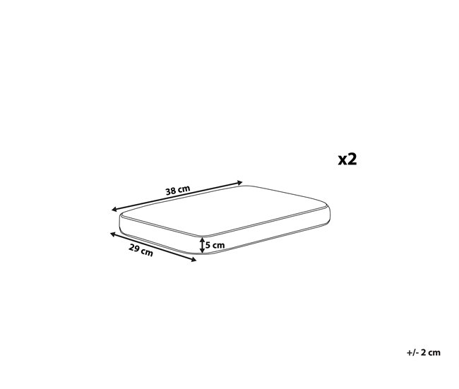 Beliani Cojines de asiento FIJI Blanco/ Beige