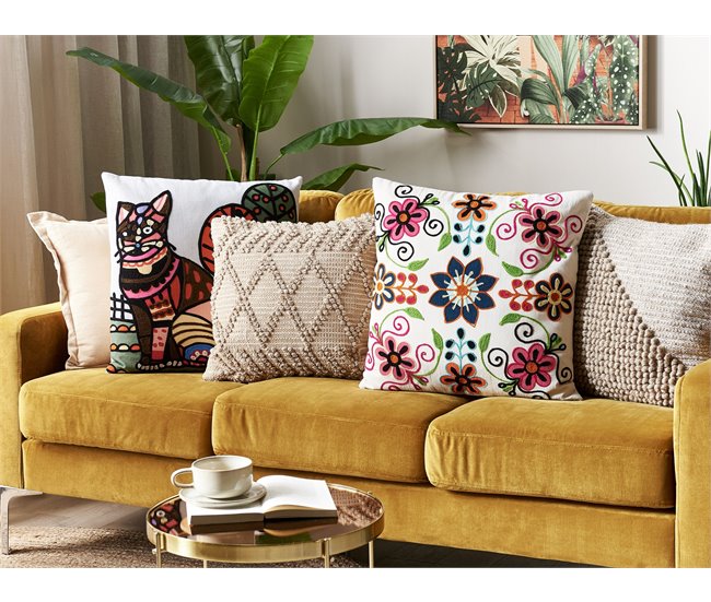 Beliani Cojín decorativo BAHRAICH Multicolor