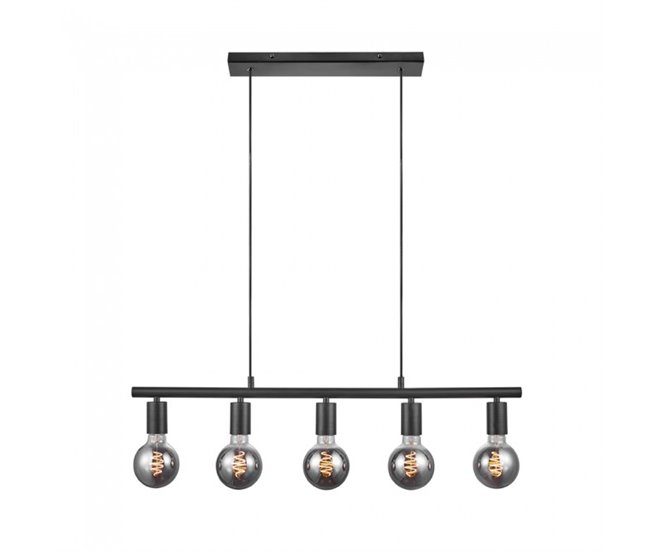 Regleta de techo Paco (5 luces) Metal Nórdico Negro