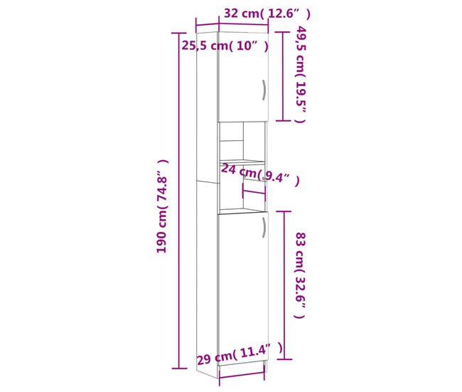 Armario De Baño Blanco