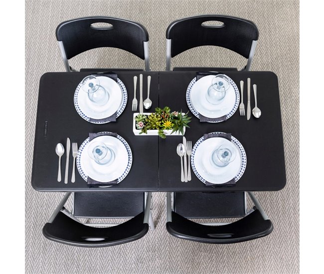 Silla plegable negra LIFETIME Negro