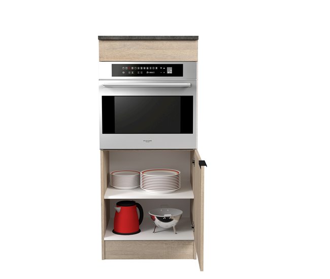 Módulo media columna FUMAY de 60cm para encastar horno Roble