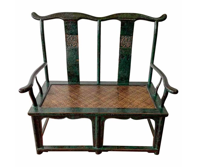 Banco de madera Verde