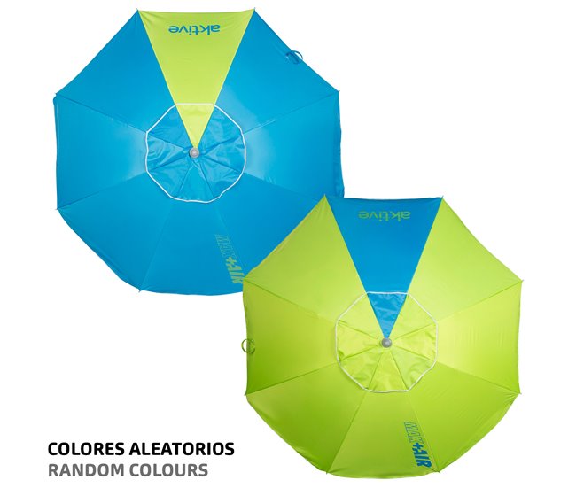 Aktive Sombrilla playa con funda (envío aleatorio) Azul/ Verde