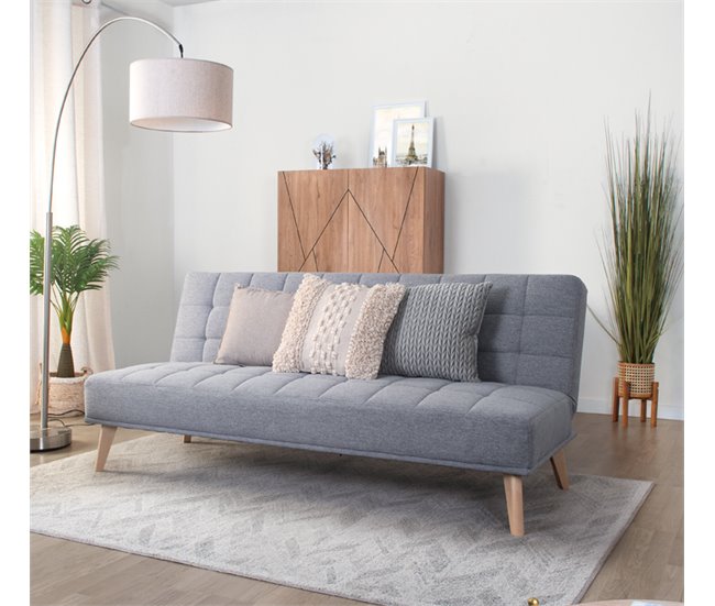 Sofá cama de tela OLIVIA Gris