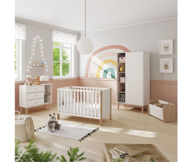 Baúl Misty Breeze 70 Blanco/ Madera