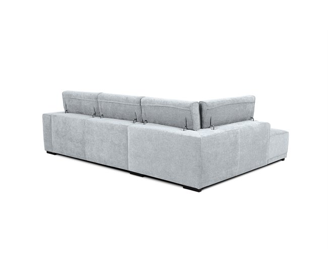 Rinconera con cama MACK izquierda 4 plazas gris claro Gris Claro