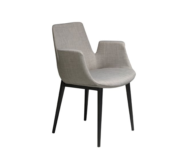 ANGEL CERDA Silla comedor tapizada tela Gris