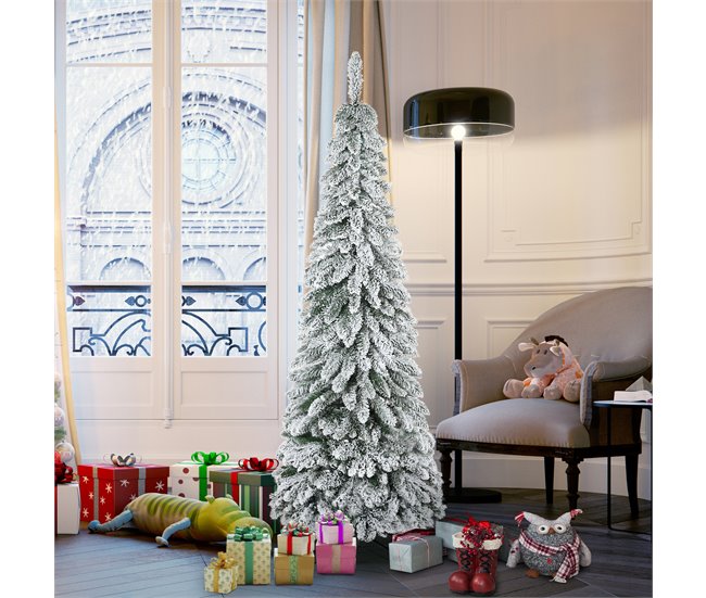 Árbol de Navidad Plástico, Acero HOMCOM, hogar - decoración Verde