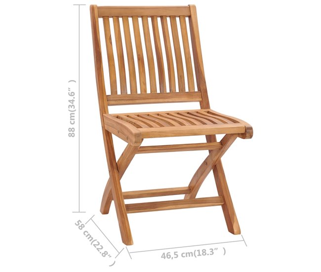 6 Sillas de jardín plegables de madera con cojines Antracita