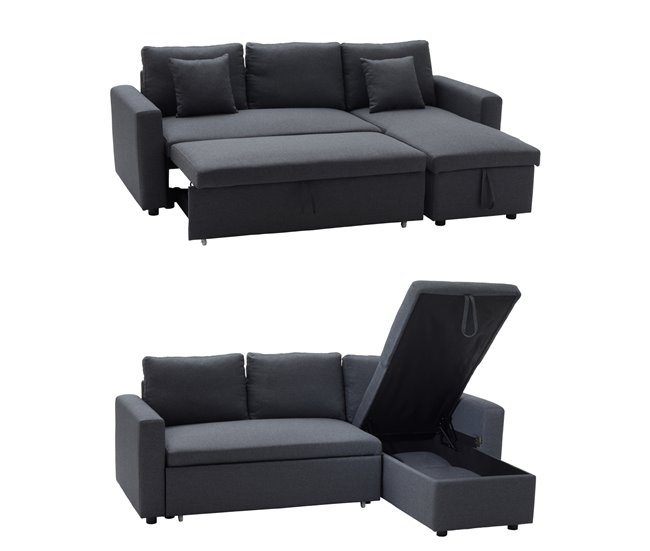 Sofá cama CLARK 3 plazas Gris