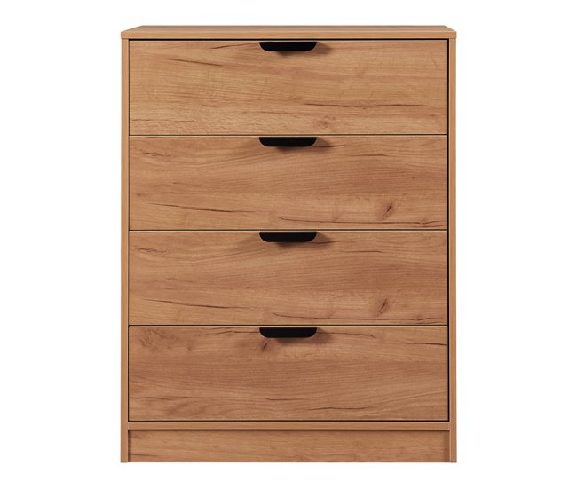 Aparador Varkaus con 4 cajones MDF 70 Natural/ Blanco