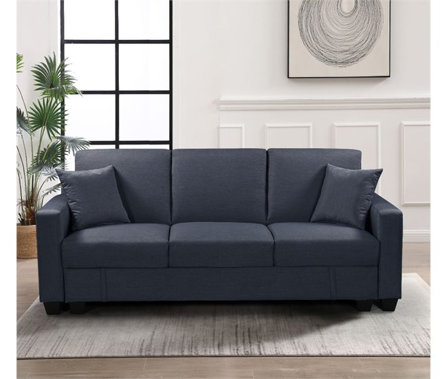 Sofa Cama Keyla con Arcon Gris