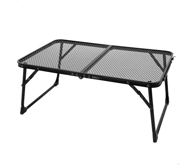 Aktive Mesa plegable camping maletín antivuelco y ultraligera para barbacoa Negro