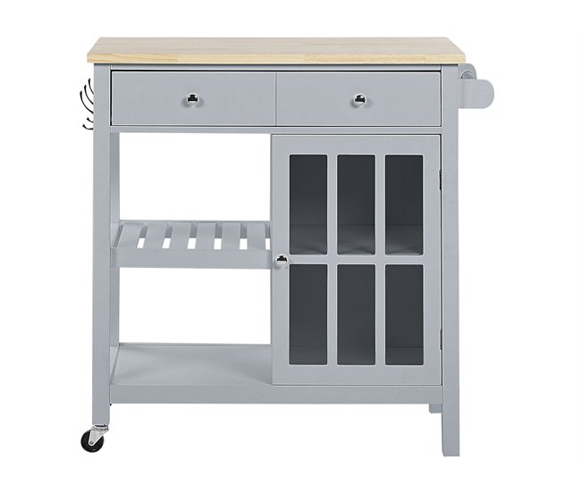 Beliani Carrito de cocina GENOA 80 Gris