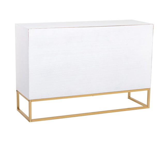 Aparador de madera y metal Blanco