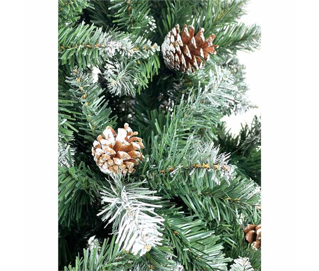 Árbol de Navidad de lujo efecto nieve Verde Oscuro