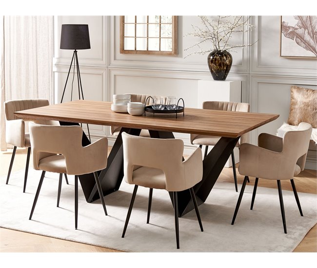 Beliani Conjunto de 2 mesas auxiliares SIERRA 100x200 Marron