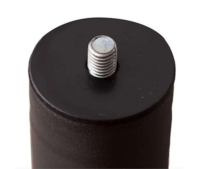 Pack 4 patas cilíndricas para somier o base tapizada 20 Negro