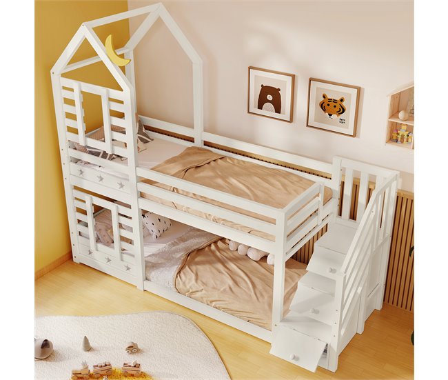 Cama litera 96x257 Blanco