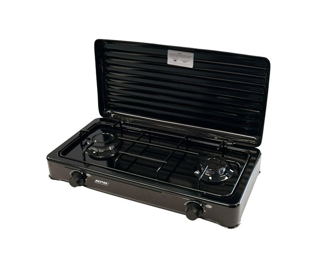 Cocina de gas portátil MPM KN-02/1KB Negro