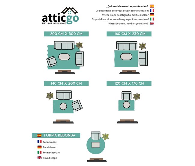 Alfombra geométrica con relieve HL-NATURAL - ATTICGO 200x300 Crema