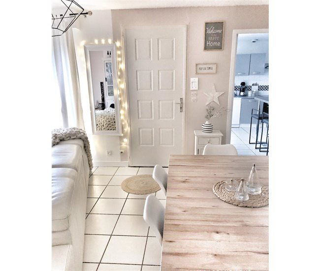 Beliani Espejo LUNEL 51x3 Blanco