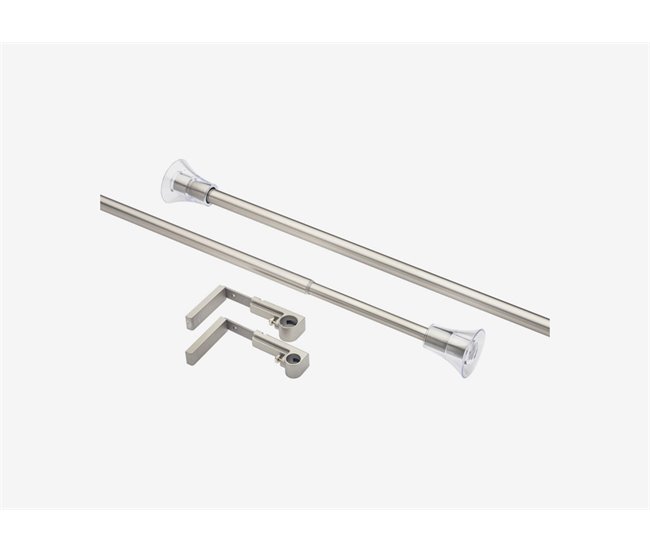 Barra cortina extensible AIR BELL inox mate 120-210cm Inox