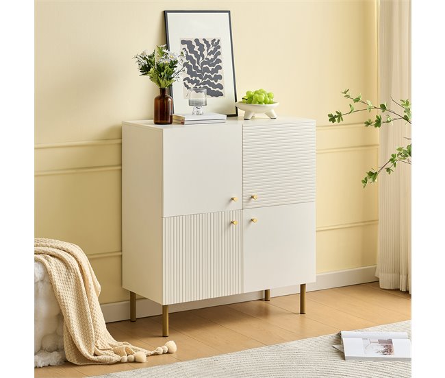 Aparador con 4 puertas Blanco