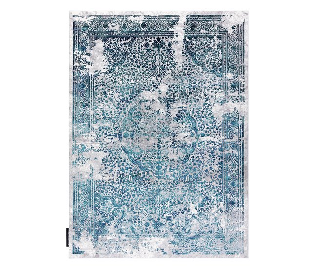 Alfombra DE LUXE moderna 2082 Ornamento vintage - Structural 160x220 Gris Azul