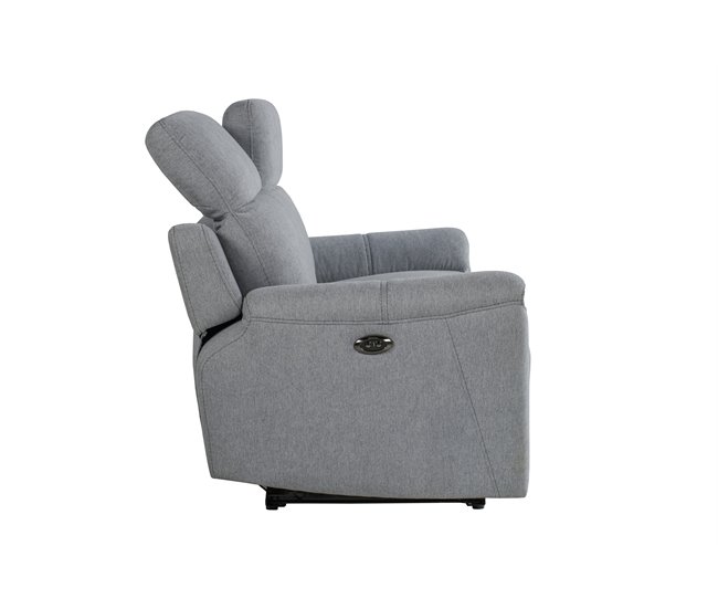 Sofá 3 plazas 2 asientos relax eléctricos JAXON color gris Gris