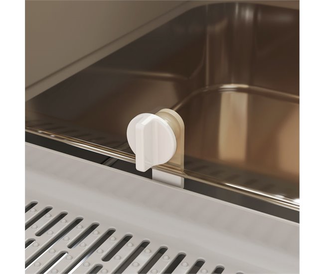 Arenero para Gatos Acero Inoxidable PawHut Gris