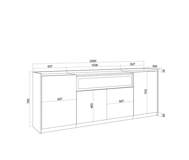 Aparador SOKKEL 207 Marron