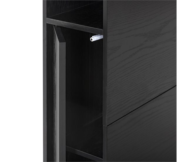 Cabecero de cama Zeus 2 puertas 9 huecos 165 Negro
