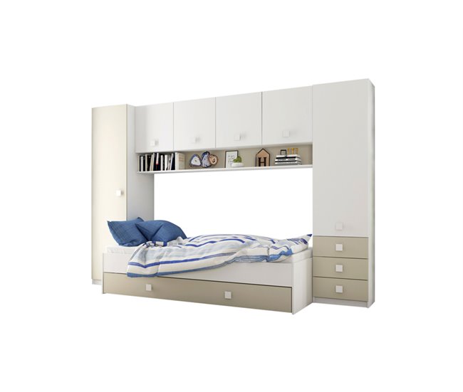 Cama puente con cajón MANHATTAN Cemento