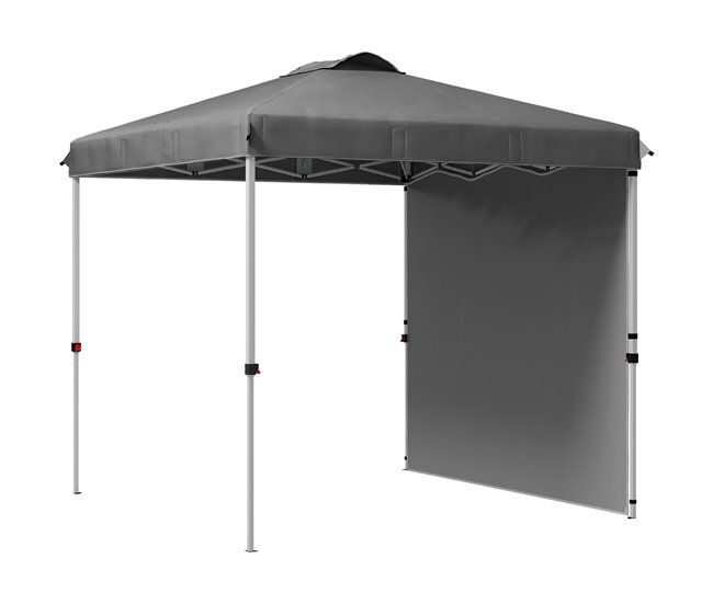 Carpa Plegable Acero, Tela Oxford Gris