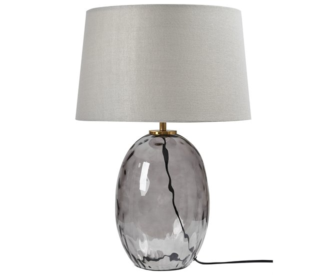 Beliani Lámpara de mesa BONELLI Gris