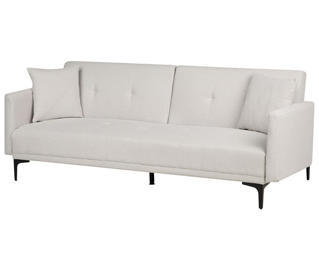 Beliani Sofá cama Poliéster LUCAN Azul Marino