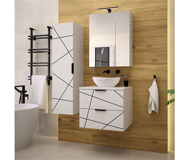Mueble bajo lavabo encimera Teren 60 Blanco