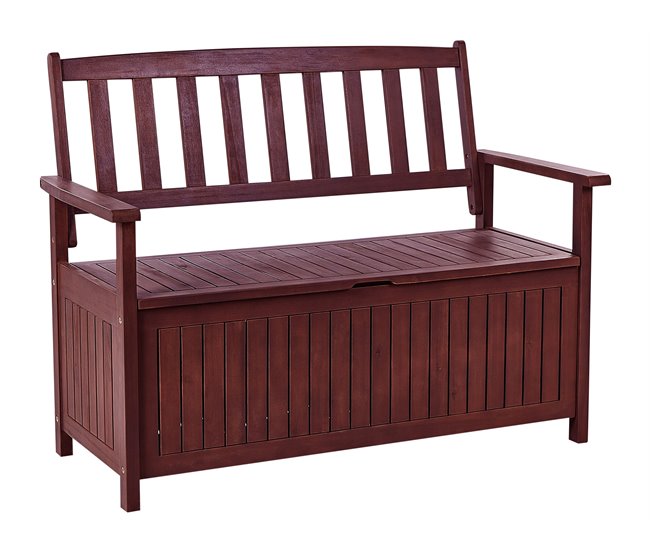 Beliani Banco Madera de acacia SOVANA Rojo