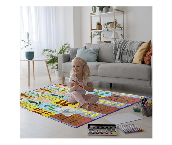 Acomoda Textil – Alfombra Infantil Impermeable y Acolchada. Multicolor