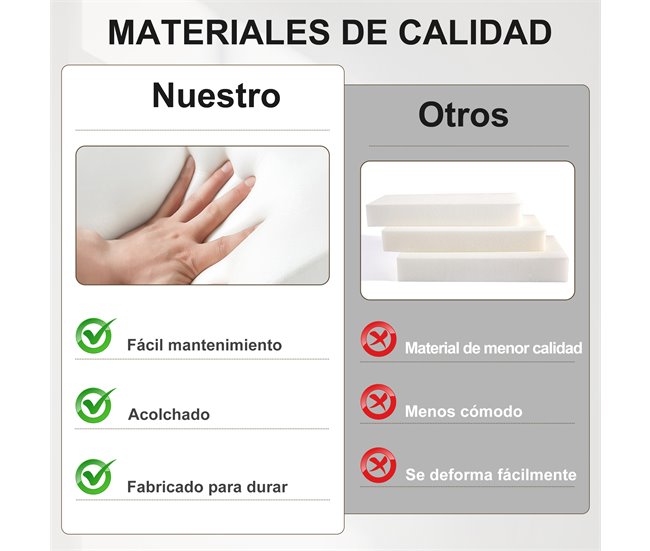 Butaca de Salón PU, Madera de Caucho HOMCOM Gris