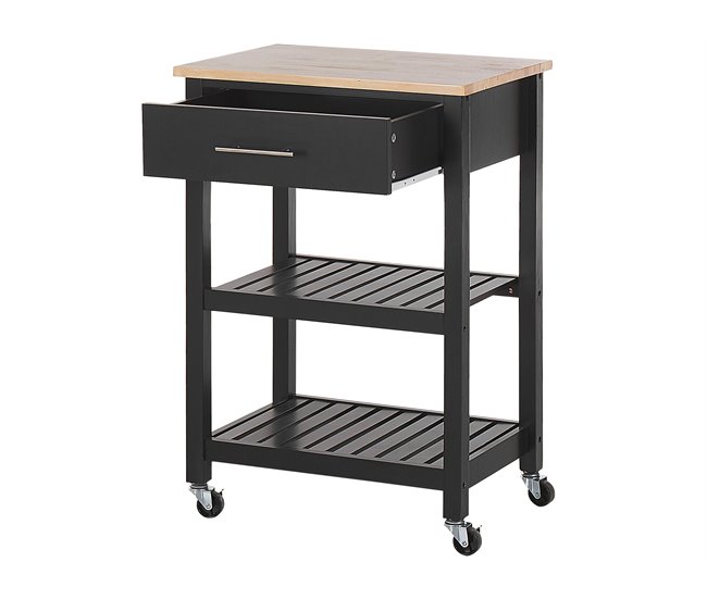 Beliani Carrito de cocina HIUMA 58 Blanco