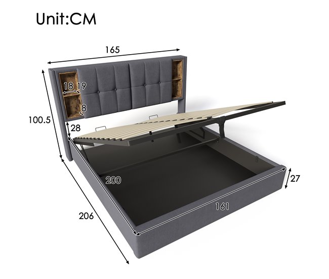 Canapés abatibles Gris