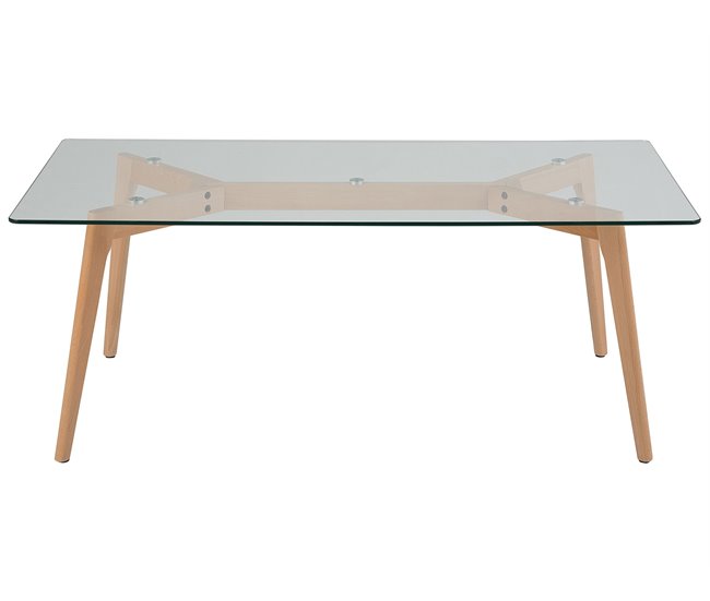 Beliani Mesa de centro HUDSON 60x120 Transparente