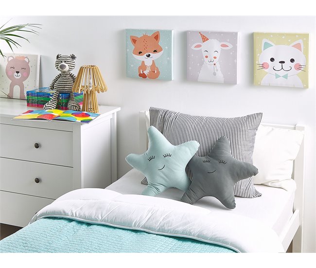 Beliani Cojín decorativo BHOPAL 40x40 Gris