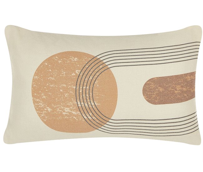 Beliani Cojín decorativo NASTURTIUM Beige