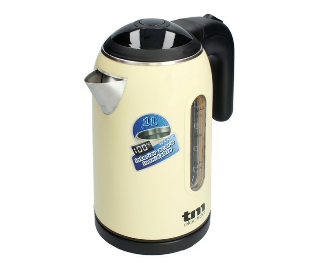 Hervidor de Agua Eléctrico con Luz LED Crema